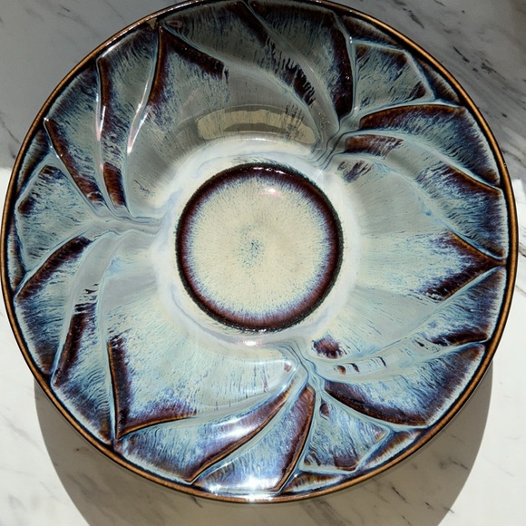 Bill Campbell art pottery signed hanging platter - Picture 3 of 5